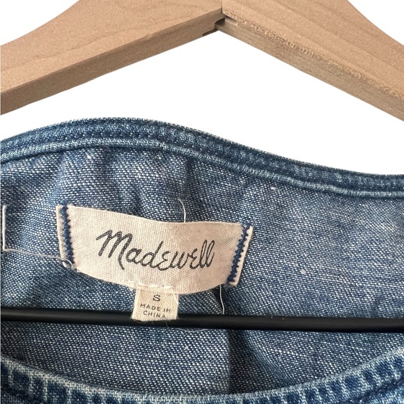 Madewell Blue Denim Short Sleeve Dress Size S - Picture 6 of 10